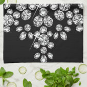 Diamant-Schneeflocken Küchentuch (Gefaltet)