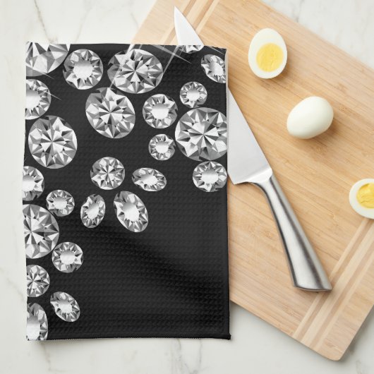 Diamant-Schneeflocken Küchentuch (Viertel Falte)