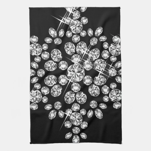 Diamant-Schneeflocken Küchentuch (Vertikal)