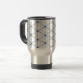 Diamant-Schneeflocken-Muster-Bierkrug Reisebecher (Vorderseite Links)