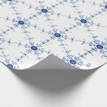 Diamant-Schneeflocken-Muster-Geschenkpapier