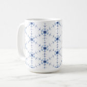 Diamant-Schneeflocken-Muster Kaffeetasse (Vorderseite Links)