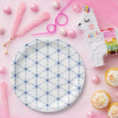 Diamant-Schneeflocken-Muster Pappteller (Party)