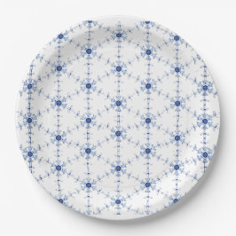Diamant-Schneeflocken-Muster Pappteller