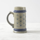 Diamant-Schneeflockenmuster Bierglas (Links)