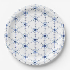 Diamant-Schneeflockenmuster Pappteller