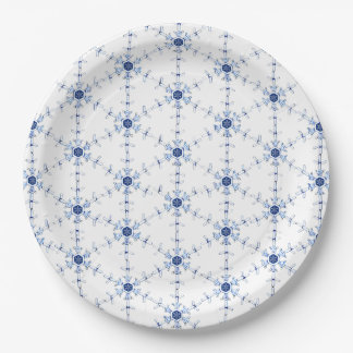 Diamant-Schneeflockenmuster Pappteller