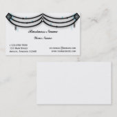 Diamant-Schürze im Schwarzen und in der Visitenkarte (Vorne/Hinten)