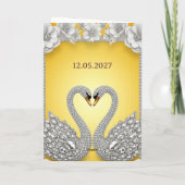 Diamant-Schwan-Hochzeitspaar Luxus-Romantik-Thema Programm (Rückseite)