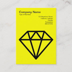 Diamant - schwarz auf gelb visitenkarte