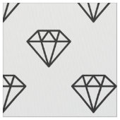 Diamant - Schwarz auf Weiß Stoff (Nahaufnahme)