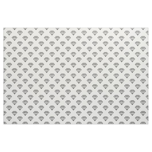 Diamant - Schwarz auf Weiß Stoff (Yard (91,4 cm))