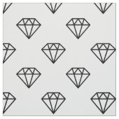 Diamant - Schwarz auf Weiß Stoff (Muster)