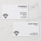 Diamant - Schwarz auf Weiß Visitenkarte (Vorne/Hinten)
