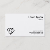 Diamant - Schwarz auf Weiß Visitenkarte (Rückseite)
