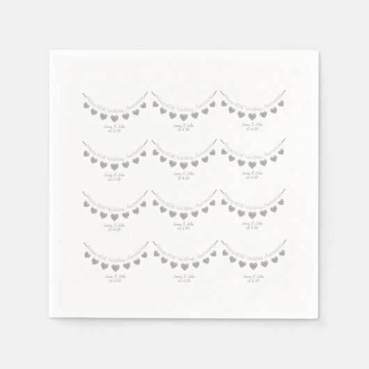 Diamant Servietten zum 60. Hochzeitstag (Vorderseite)