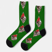 Diamant-Spielkartenform Las Vegas Socken (Linkes Detail)