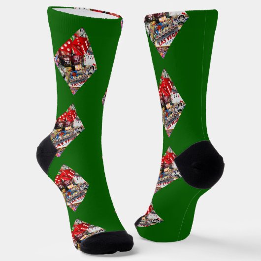 Diamant-Spielkartenform Las Vegas Socken (Gewinkelt)