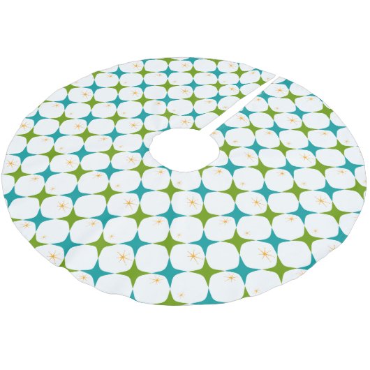 Diamant-Sterne Polyester Weihnachtsbaumdecke (Schrägansicht)