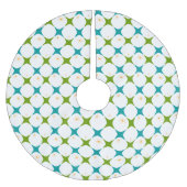 Diamant-Sterne Polyester Weihnachtsbaumdecke (Vorderseite)