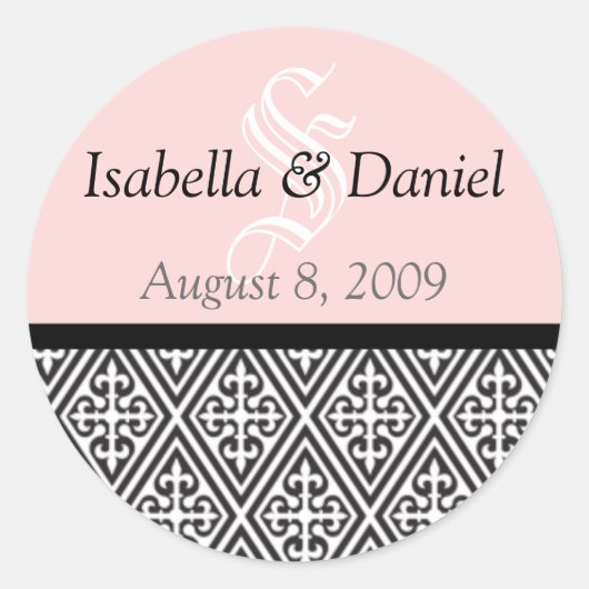 Diamant Stickers Monogramme geben Siegel (Vorderseite)