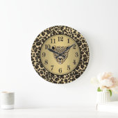 Diamant-Studierter Jaguar Große Wanduhr (Zuhause)