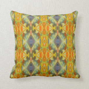 Diamant-Tapisserie eleganter moderner Ikat Kissen