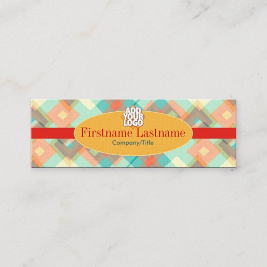 Diamant Textil Retro Mini Visitenkarte (Vorderseite)