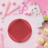 Diamant Texture Red Party Plate - Anpassbar Pappteller (Party)