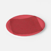 Diamant Texture Red Party Plate - Anpassbar Pappteller (Schrägansicht)