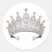 Diamant-Tiara-Geschenk Runder Aufkleber (Vorderseite)
