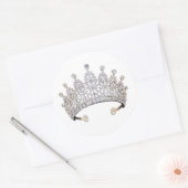 Diamant-Tiara-Geschenk Runder Aufkleber (Umschlag)
