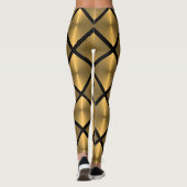Diamant Tile Pattern Gold Leggings (Rückseite)