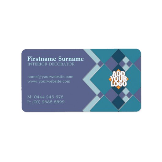 Diamant Tiles Decorator mit Logo Adressaufkleber (Vorne)