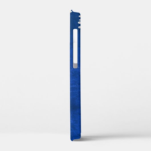 Diamant-Tropfen auf blauem Leder Case-Mate iPhone Hülle (Rückseite / Links)