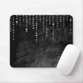 Diamant-Tropfen auf schwarzem Leder Mousepad (Mit Mouse)