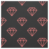 Diamant - Tropisches Rosa auf schwarz Stoff (Muster)
