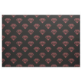 Diamant - Tropisches Rosa auf schwarz Stoff (Fat Quarter (45,7 x 55,9 cm))