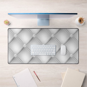 Diamant-Tufting-Design, Silber Schreibtischunterlage