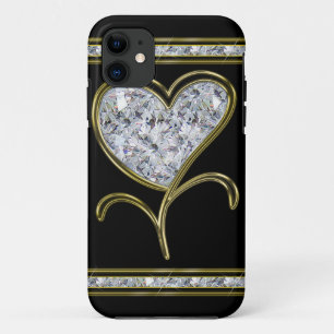Diamant-u. Goldherz-Blume Case-Mate iPhone Hülle