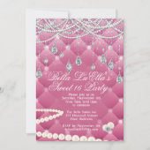 Diamant und Bling-Party Einladungen (Vorderseite)