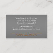 Diamant und Gold Dunkle Silber Personalisierte Ges Visitenkarte (Rückseite)