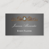 Diamant und Gold Dunkle Silber Personalisierte Ges Visitenkarte (Vorderseite)