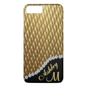 Diamant-und Goldmonogramm Case-Mate iPhone Hülle (Rückseite)