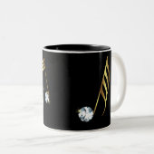 Diamant-und Goldmusikalische Zweifarbige Tasse (VorderseiteRechts)