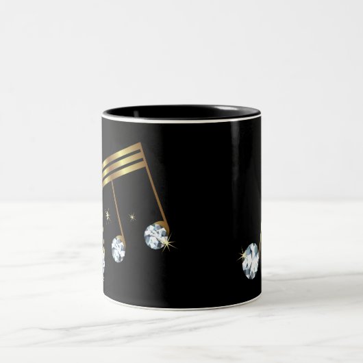 Diamant-und Goldmusikalische Zweifarbige Tasse (Mittel)
