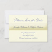 Diamant und Pearl Broach Save the Date auf Ribbon Einladung (Rückseite)