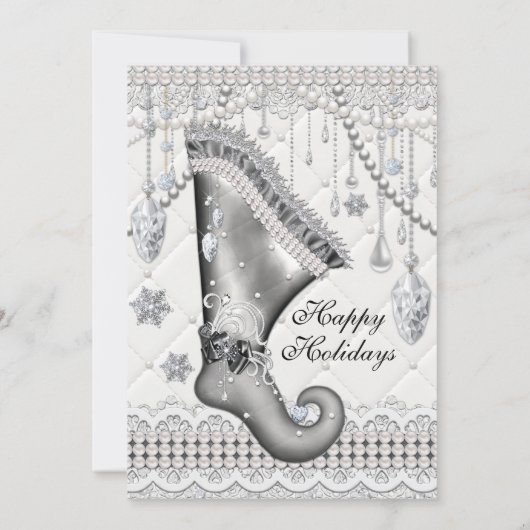 Diamant und Pearl Holiday Ball Einladung (Rückseite)