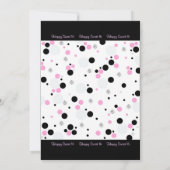 Diamant-und Punkt-Bonbon 16 Einladung (Rückseite)