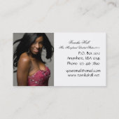 Diamant und rosa Zebra-Festzug-Visitenkarte Visitenkarte (Rückseite)